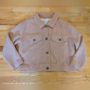 Paraphrase Mauve Sherpa Jacket - Medium